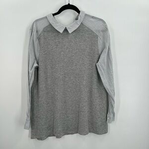 H.I.P. Collard Long Sleeve Stripped Ladies Medium